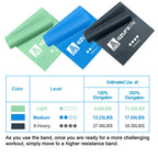 A AZURELIFE Resistance Bands,Professional Long Non-Latex Elastic Stretch Bands,Exercise Bands for Physical Therapy, Yoga, Pilates, Rehab, at-Home or The Gym Workouts, Strength Training