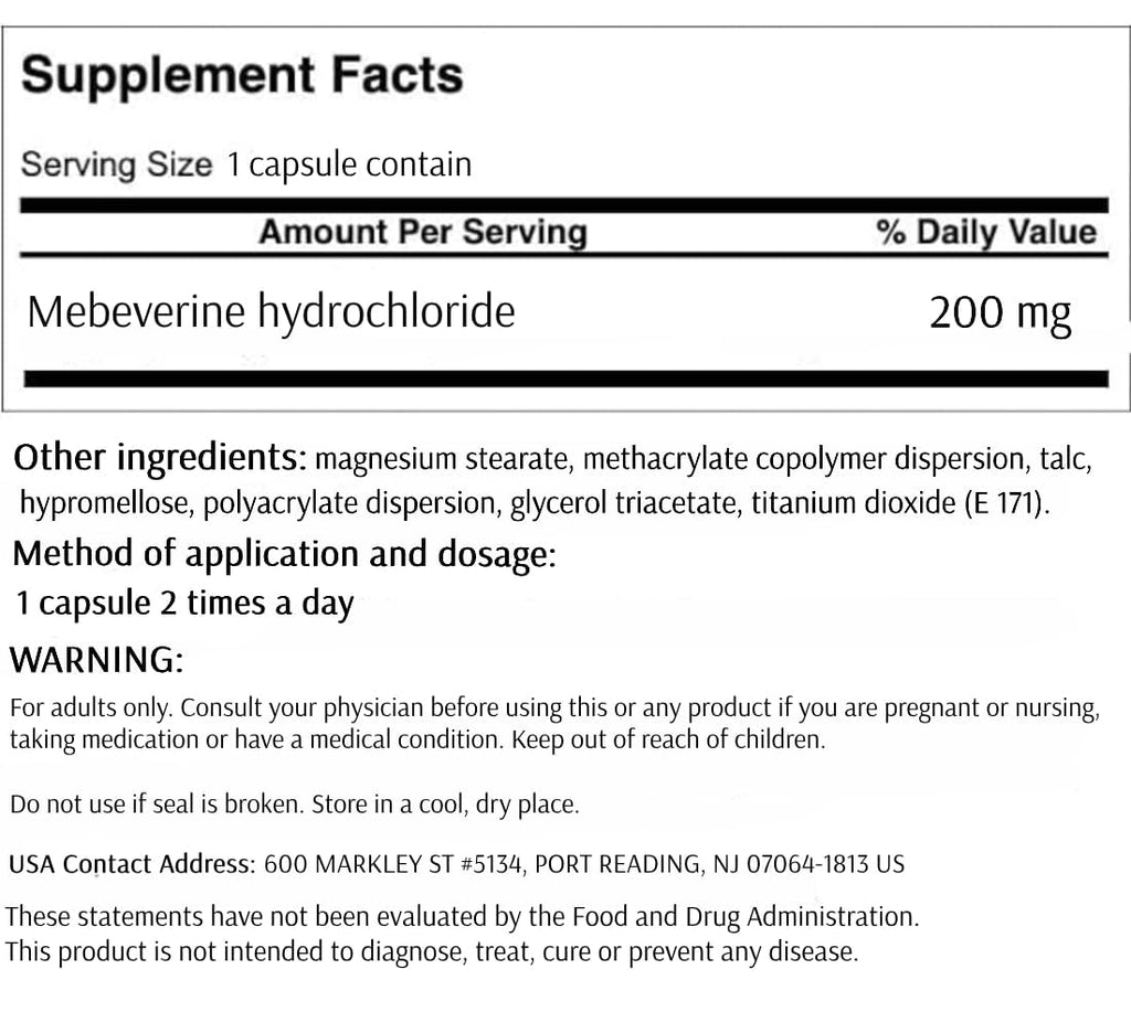 Generic DuspatalinDuspatalin 200 mg 30 Capsules, White