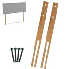 AQS INTERNATIONAL Pair of Headboard Struts - Multifit Hardwood Strong Legs - Wooden Headboards Support Multi Fit Slotted & Pre Drilled Screws - Bedroom Bed Frame Anit Shake Tool 61cm