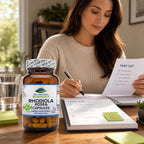 Pure Mountain Botanicals Rhodiola Rosea Supplement - 60 Capsules 250mg - Root Extract Standardized 3% Rosavins 1% Salidroside - Vegan Kosher Gluten Free