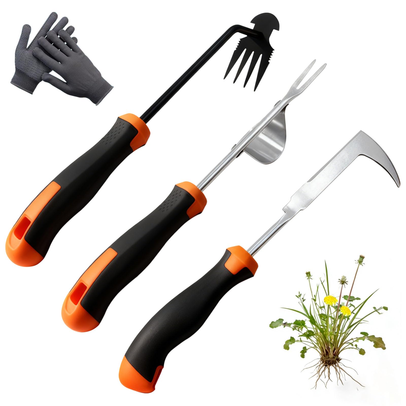 bretreead Weed Puller Tool, 2026 New Portable Hand Weeder Tool, Weeding Tool with Stainless Steel, Garden Tools for Plant & Weeding, Crack Weeder Crevice Tool, Weed Remover Tool for Farm & Backyard