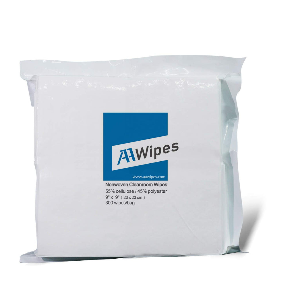 AAwipes Cleanroom Wipes Nonwoven Wipes Cellulose/Polyester 9" x 9" 300PCS