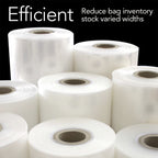 RESILIA Lay Flat Poly Tubing - Food-Grade Polyethylene, Custom Poly Bag Packaging Solution, 16 Inches x 500 Feet, 4 Mil, 0.004 Inch, Thickness, 1 Roll, Made in the USA