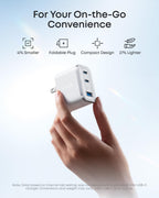 Anker Nano 70W Max 3-Port Fast Charger USB C, Type C Charger Fast Charging