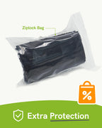 FriCARE Made in USA Disposable Face Masks, 4-Ply ASTM Level 3 Medical Grade, Breathable & Comfortable for Adult Daily Work/Sun Protection, 50 Pack Black