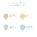Frida Electric Nail Buffer, Safe Baby Nail File & Trimmer Kit, White
