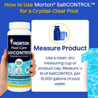 Morton SaltCONTROL | 5-in-1 Pool Enhancer for pH Balance, Scale Prevention & Water Clarity | Compatible with All Pool Types | Weekly Use | 32oz