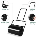 Outvita Lawn Roller, 10 Gallons Water and Sand Filled, Black