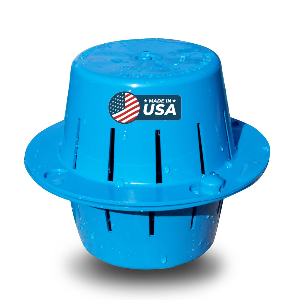 Sunken Treasure - The Original Sinking and Floating Chlorine Dispenser for Pool, Uses Less Chlorine than a Floater, It Sinks - Cleans Water - Floats Back Up, Replaces Pool Chlorine Floater, Light Blue