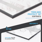 Art3d 20ft Outside Vinyl Corner Trim Peel and Stick for Tile and Wall Edges, Furniture Decoration Black