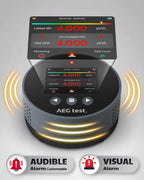 AEGTEST HOUND-1085 Radon Detector for Home, Basement & Nursery, Long-Term Continuous Radon Monitor for Family Lung Health, Rechargeable with 45-Day Battery Life, Audible/Visual Alarms, pCi/L or Bq/m³