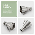 Angle Simple Shower Head, Brass High Flow Shower Sprayer Head, Adjustable Angle and Water Flow, G 1/2, Brushed Nickel