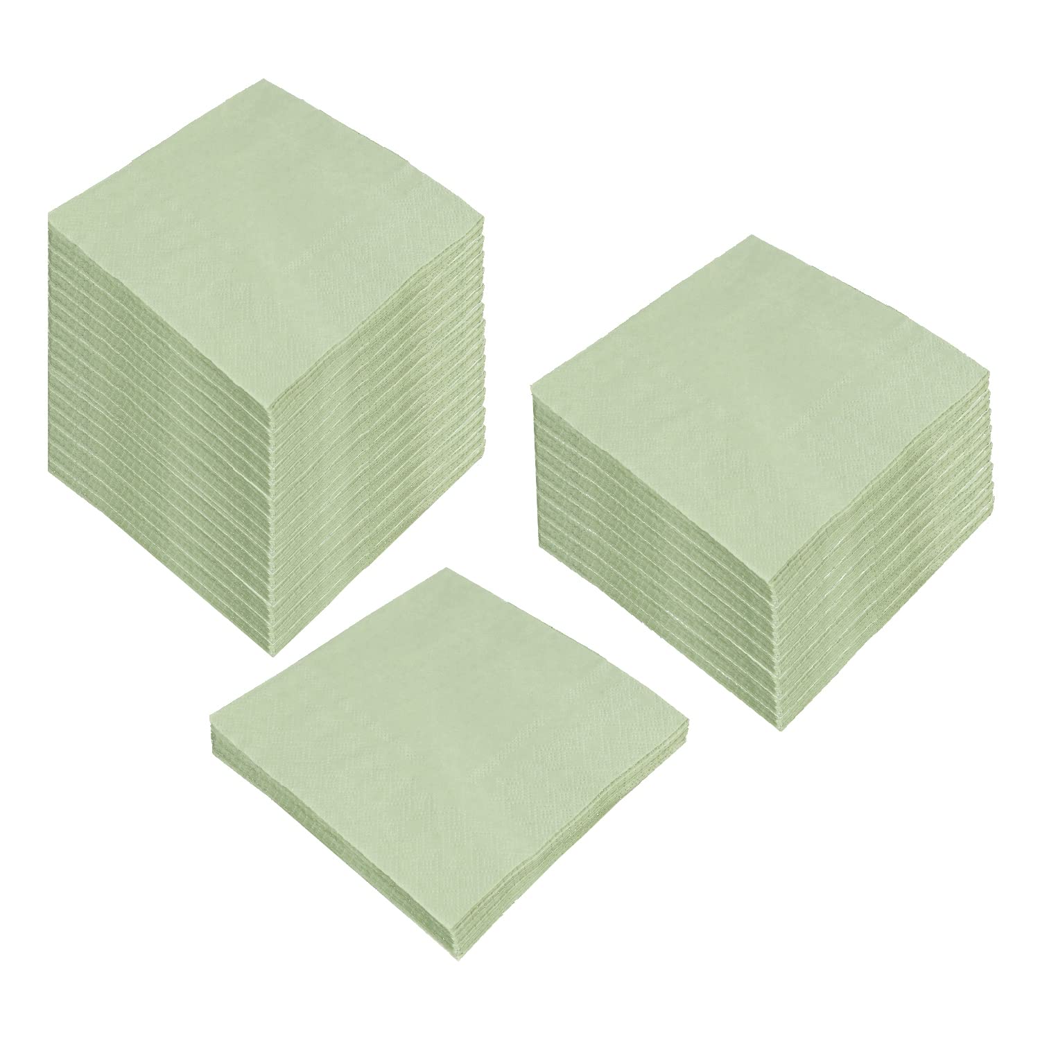 300 Pack Cocktail Napkin 2-Ply Dessert Napkins Folded 5 x 5 Inches Disposable Napkins for Dinner Wedding Birthday Party Bridal Anniversary Reception Event (300, Sage-Green)