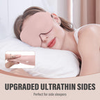 YIVIEW Sleep Mask for Side Sleeper, Complete Light Blocking 3D Pink Sleeping Eye Mask, Soft Breathable Eye Cover for Women Men, Relaxing Zero Pressure Night Blindfold