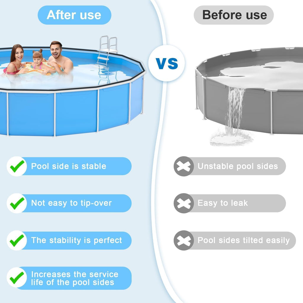 Svepndic 60PCS Coping Strips for Overlap Above Ground Pool Liner Coping Strips,Pool Coping Clips Replacement Kit for 24ft Round Pool