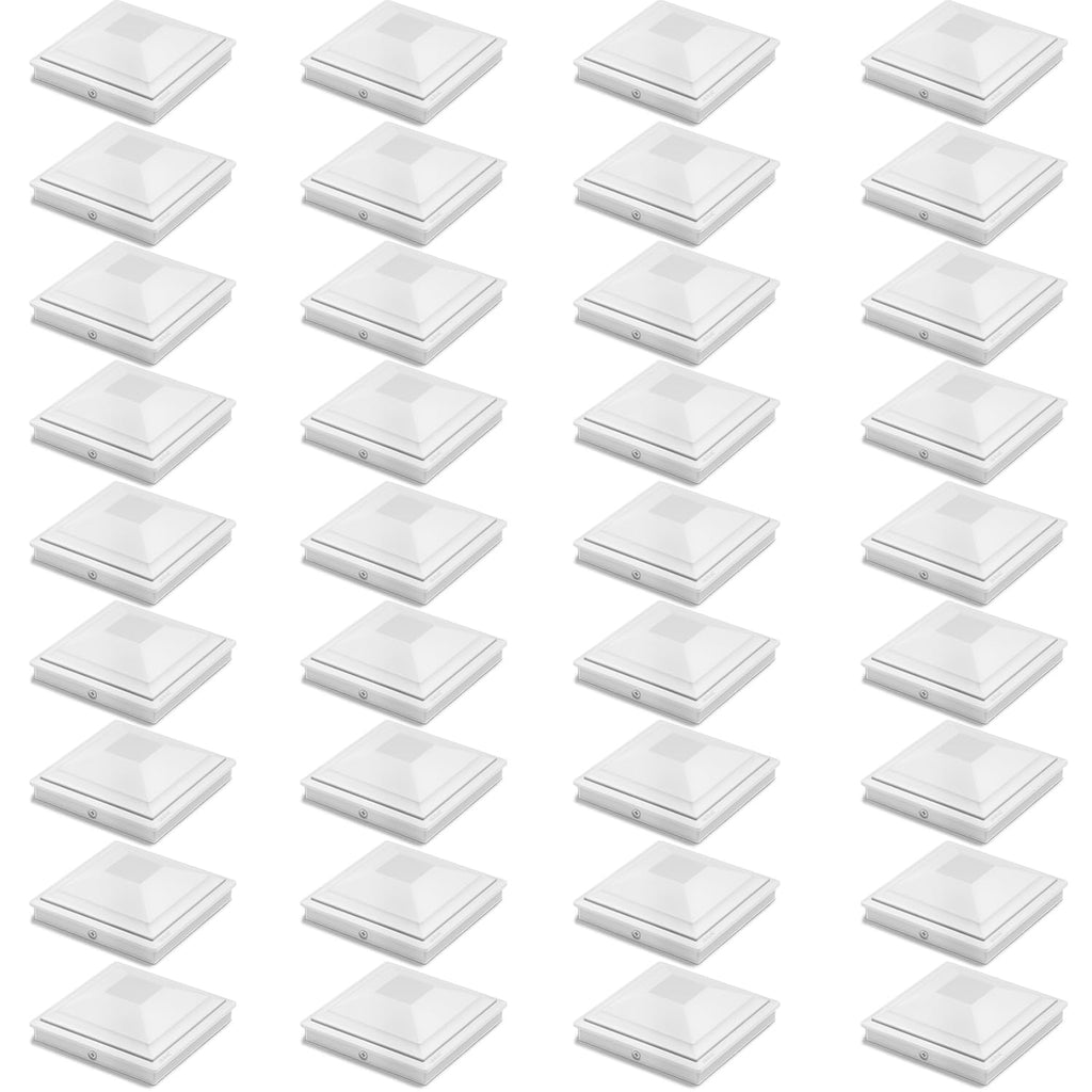 SIEDiNLAR 5x5 Post Caps White 36 Pack, Deck Post Covers Outdoor Waterproof, Fits 5x5 4.5x4.5 Vinyl/Wood Posts for Fence Deck Mailbox Patio Decor