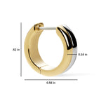 Ana Luisa Asher Huggie Hoop Earrings for Women - Silver & Gold Mixed Metal