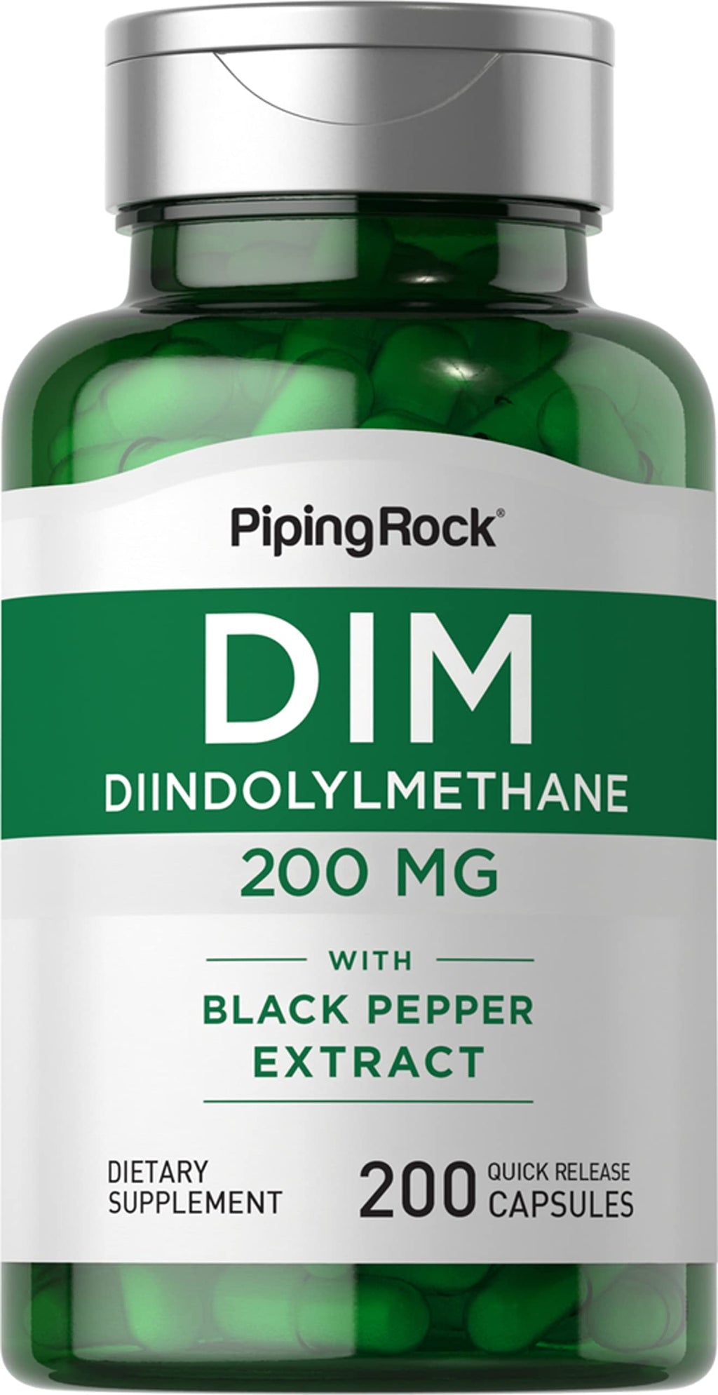 Piping Rock DIM Supplement | 200 mg | 200 Capsules