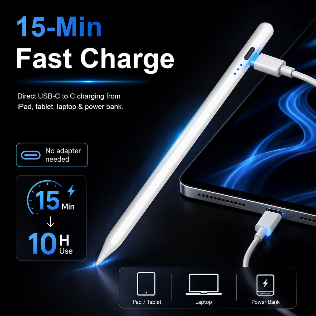 HATOKU Stylus Pen for Apple iPad 2018-2026 Magnetic for Note-Taking Drawing