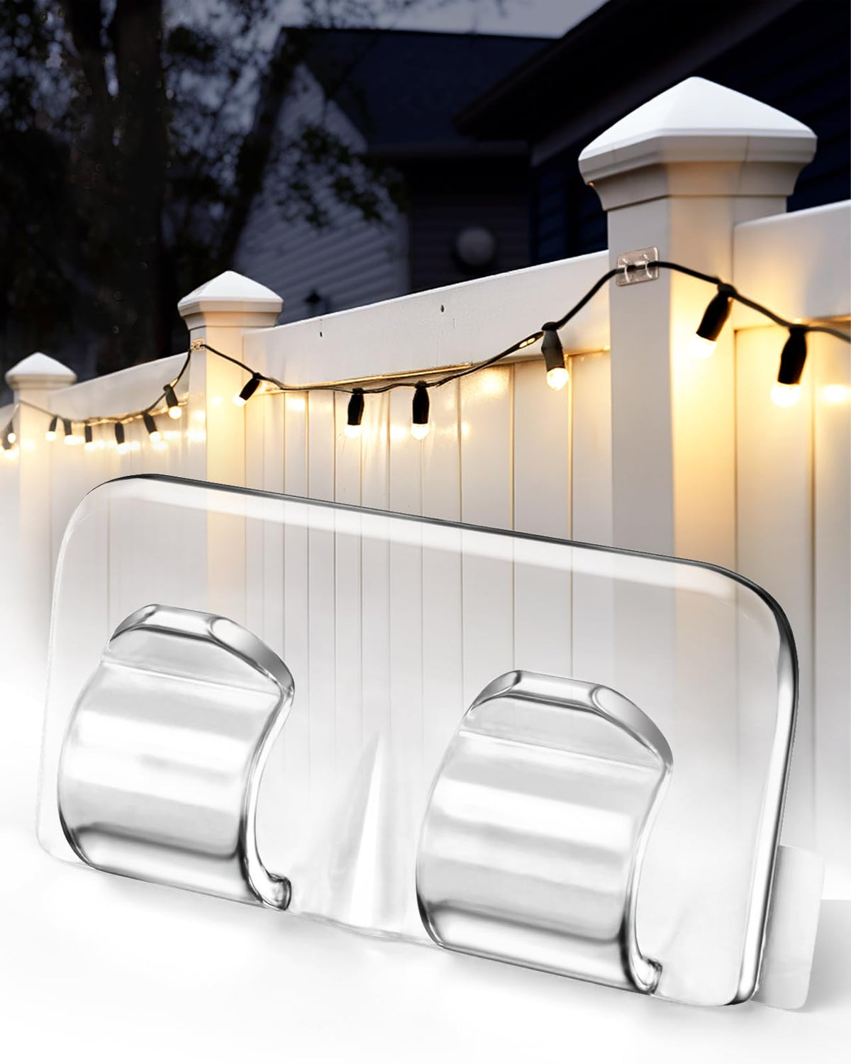 Hetyue Hooks for Outdoor String Lights Clips: 40Pcs Heavy Duty Light Hook