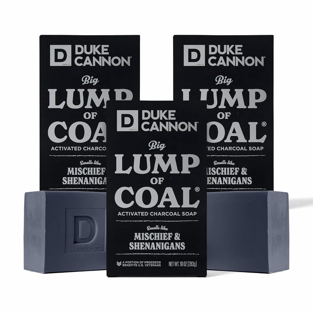 Duke Cannon Big Lump of Coal Soap for Men, 10 oz (Pack of 3)