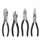 Amazon Basics Pliers Set, Hand Tools for Precision, Cutting Wire Cutter with Needle Nose and Diagonal, Quality Tool Set for Home Maintenance, Set of 4, Black and Silver