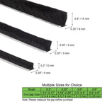 YOCCEK Self-Adhesive Weather Stripping Seal for Doors & Windows – Soundproof Insulation Gap Filler for Sliding, Exterior, Front, and Jamb Frames – 0.6" x 0.35" x 33 ft, Black