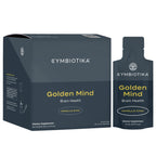 CYMBIOTIKA Golden Mind Nootropic - Boosts Focus, Memory, Alertness, Supports Nervous System with Bacopa, Green Tea, Lion’s Mane, L-Theanine, Rhodiola | 30 Pouches