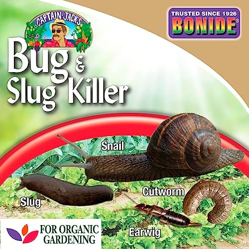 Bonide Captain Jack's Bug & Slug Killer Granules, 3 lb. Long Lasting Protection, For Organic Gardening, Safe for Pets