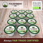 Peak Performance Organic Coffee Pods. Low Acid K-CUP Keurig Compatible High Altitude USDA Organic Coffee. Fair Trade Beans Medium Roast Single Serve 96 Count Recyclable Cups For High Performers