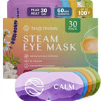 Body Restore Self Heating Warm Compress for Dry Eyes 30 Pack - Heated Eye Mask for Fast Relief, Birthday Gifts for Women, Men, Travel Essentials, Stye Eye Treatment, Relaxation - Variety