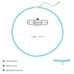 Luxval Turquoise Necklaces for Women Silver Tennis Necklaces Western Turquoise Boho Necklace Beach Summer Everyday Western Jewelry Gifts