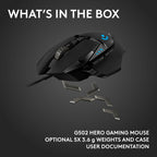 Logitech G502 Hero Wired Gaming Mouse - Black