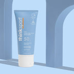 Thinksport SPF 50+ Sunscreen for Face with Clear Zinc Oxide, 2 Fl Oz – Safe, Natural, Water Resistant Face Sunscreen UVA/UVB Sun Protection – Vegan, Reef Safe Sunscreen