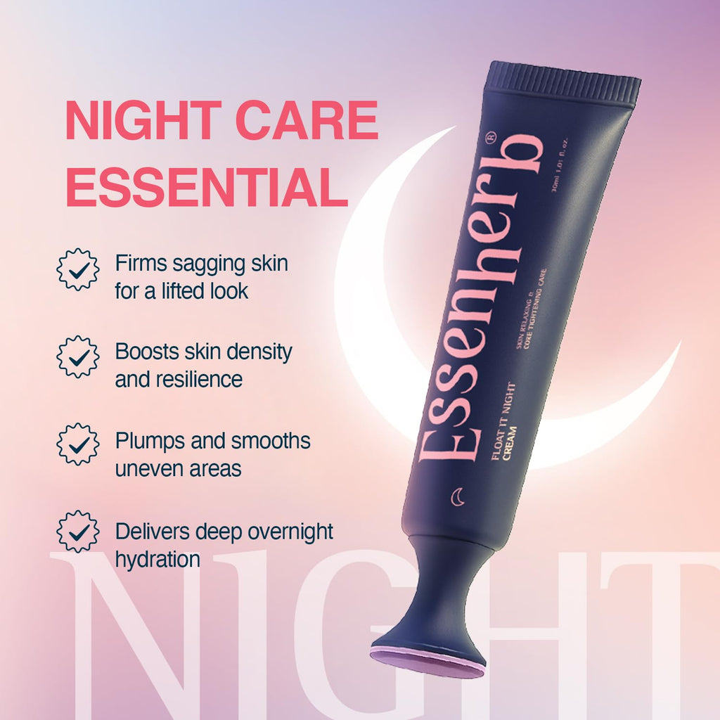 ESSENHERB Day to Night Routine Program, Deep Hydration Day cream with Tocopherol(1.01oz) + Anti Wrinkle Night Cream with Retinol & Collagen(1.01oz), Vegan Face Moisturizer Set, Korean Skin Care