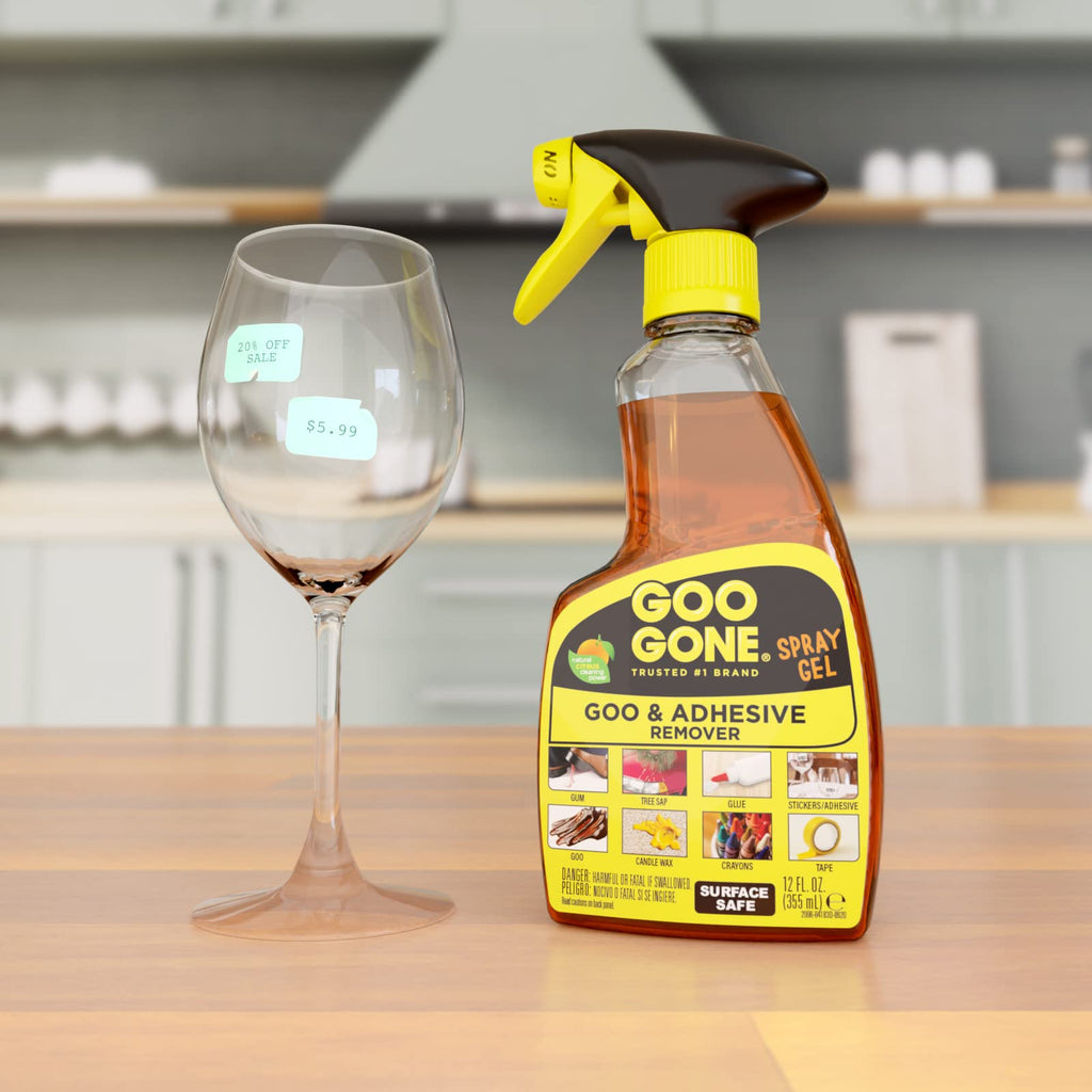 Goo Gone Adhesive Remover Spray Gel, 2 Pack with Sticker Lifter