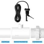 Flow Switch for Hayward,Replacement for GLX-FLO-RP,Flow Switch for Hayward Goldline Aquarite Salt System,Pool Flows Sensor for Hayward Salt Cell and Chlorine Generators,Assembly Kit w/Tee &15ft Cable