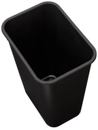 Amazon Basics Rectangular Plastic Office Wastebasket, Easy to Clean,15.5"L x 11.5"W x 20"H, 10 Gallon, Black, 2-Pack