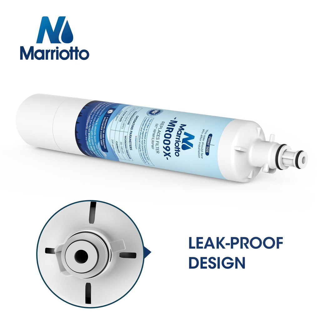 MARRIOTTO Replacement for GE RPWFE, RPWF (Built-in CHIP) Refrigerator Water Filter, Compatible with GFE28GELDS, PFE28KELDS, PFE28KYNFS, GFD28GELDS, GYE22HMKES, GFE28GYNFS, GFD28GYNFS, Pack of 3
