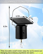 Solar Powered Wind Spinner Motor, Mobile Rotating Motor, Small Automatic Turner for Wind Chimes, Sun Catchers, Hanging Display Art Ornaments, Outdoor Solar Energy Operated Spinning Hanger