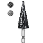 Cobalt M35 Step Drill Bit 3/16" to 7/8", TiAlN Coating 4 Spiral Flute Step Bit for Stainless Steel, Metal, Aluminum, Plastic