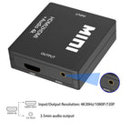 HDMI Audio Extractor Splitter,HDMI to 3.5mm Audio Adapter, 4K*2K@30HZ, 3D, 1080P Compatible for TV, PC, Sound System, Xbox, Switch, PS3, PS4, PS5