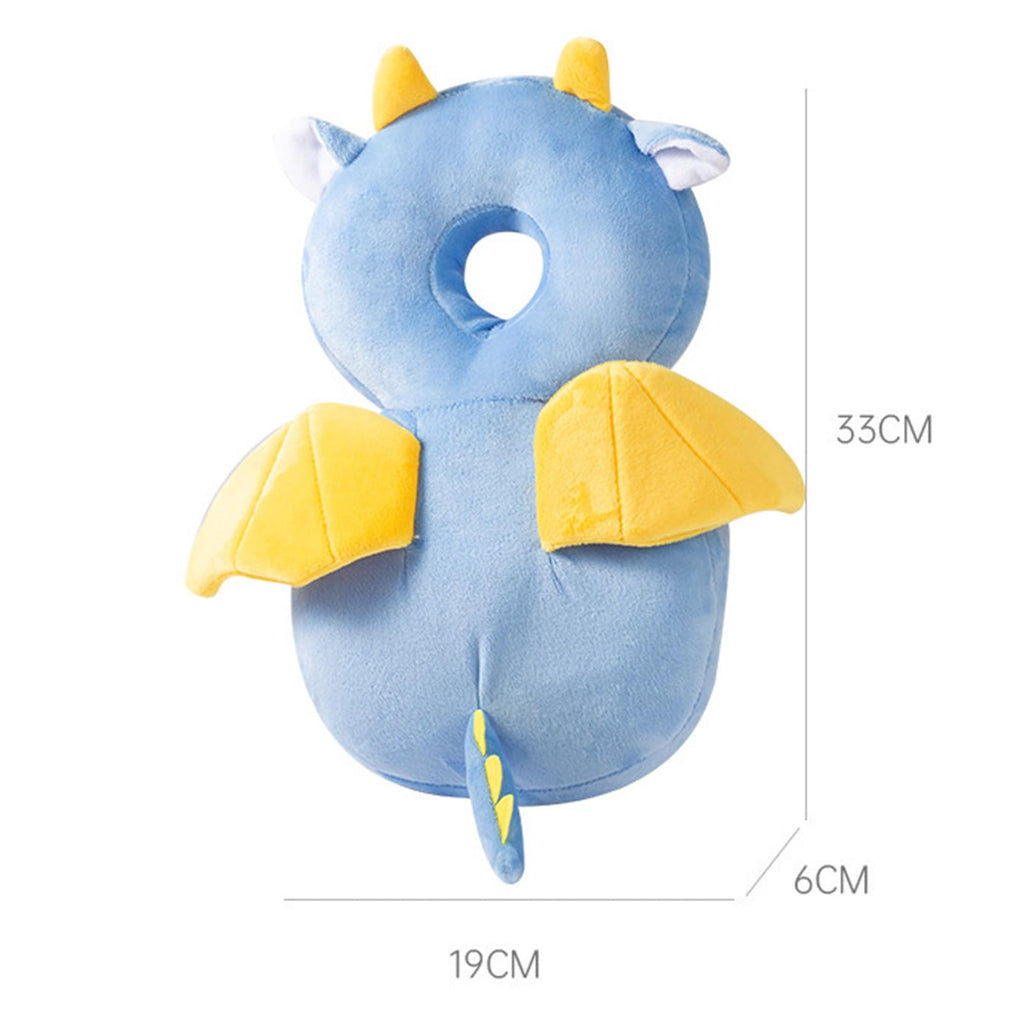 Baby Walker Head Protector Toddler Adjustable Baby Head Protection Backpack Wear Safety Pad (Yellow Elk)