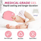 Migraine Relief Cap, Soothing Headache Ice Face Mask Products, Hot and Cold Therapy, Migraine Headache Relief Cap for Migraine, Sinus, Puffy Eyes, Tension, Stress and Hangover (Pink+Green)