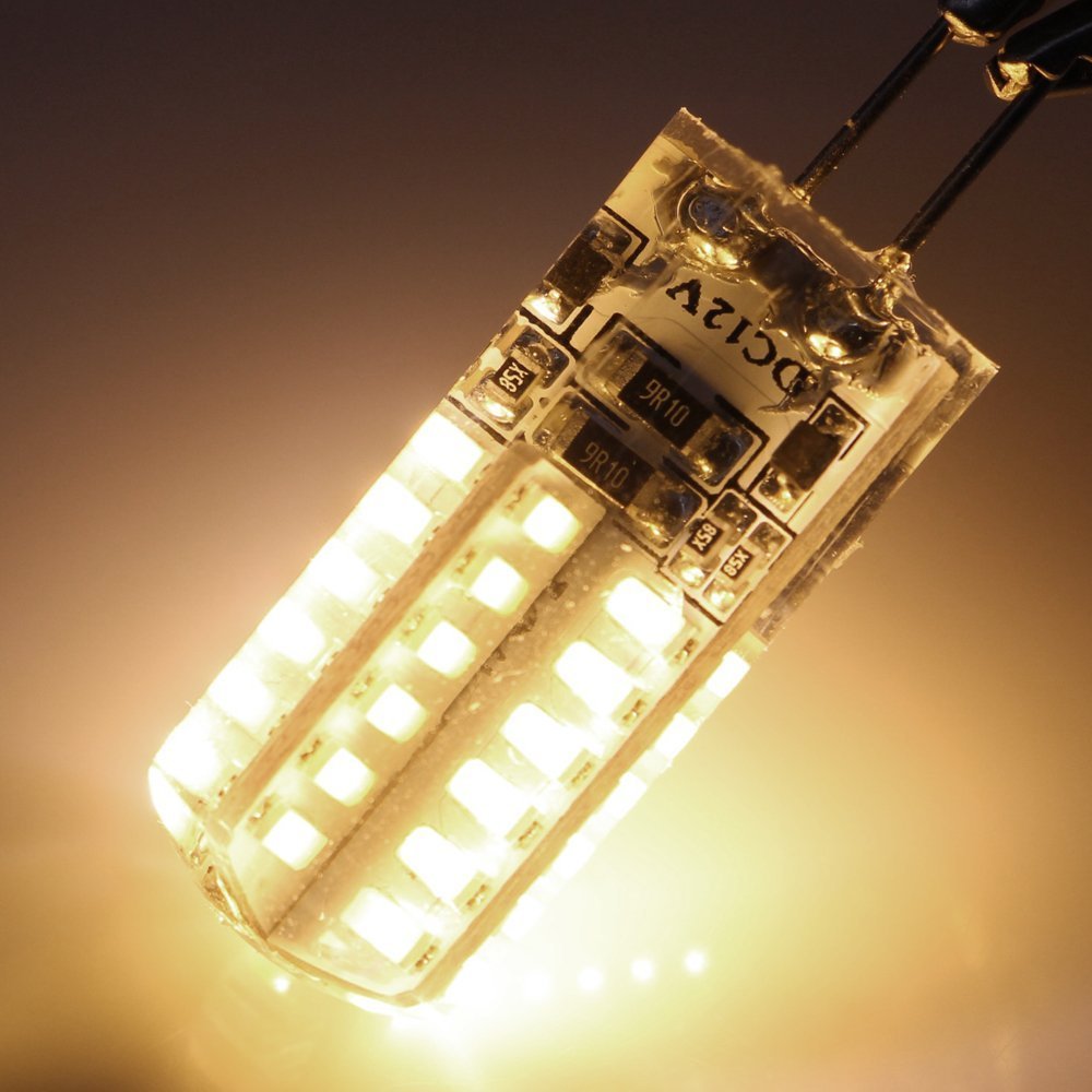 Rayhoo G4 LED Bulb 1.5 Watt AC DC 12V/10-20V Non-dimmable, 24 LED Light Bulb, 6pcs, Warm White