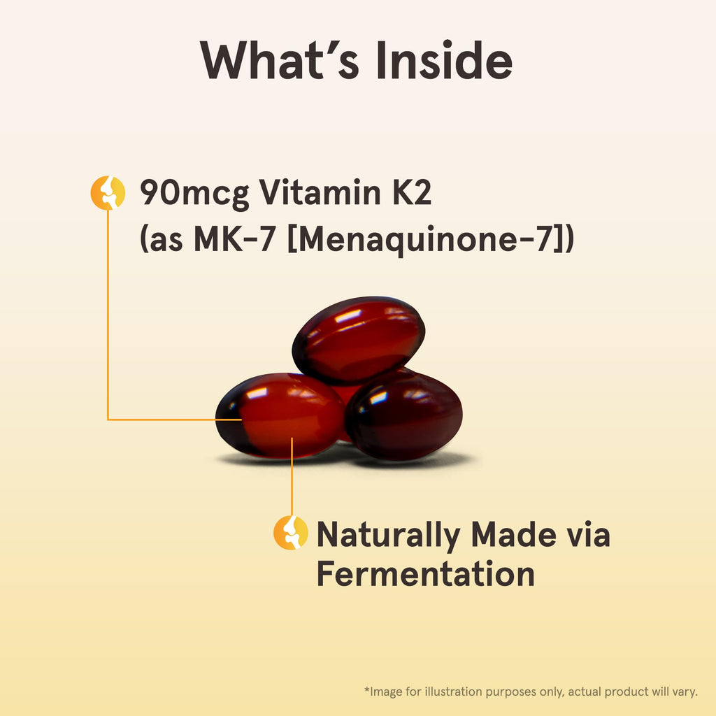 Jarrow Formulas MK-7 90 mcg - Bioactive Form of Vitamin K2-90 Servings (Softgels) - for Bone & Cardiovascular Health - Vitamin K2 MK-7 Dietary Supplement - Gluten Free