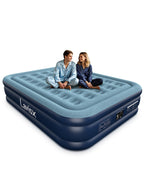 Lavisx Queen Air Mattress with Built in Pump 16" Blow Up Mattress Raised Air Bed, 3 Mins Quick Self Inflatable with Storage Bag for Guest and Home