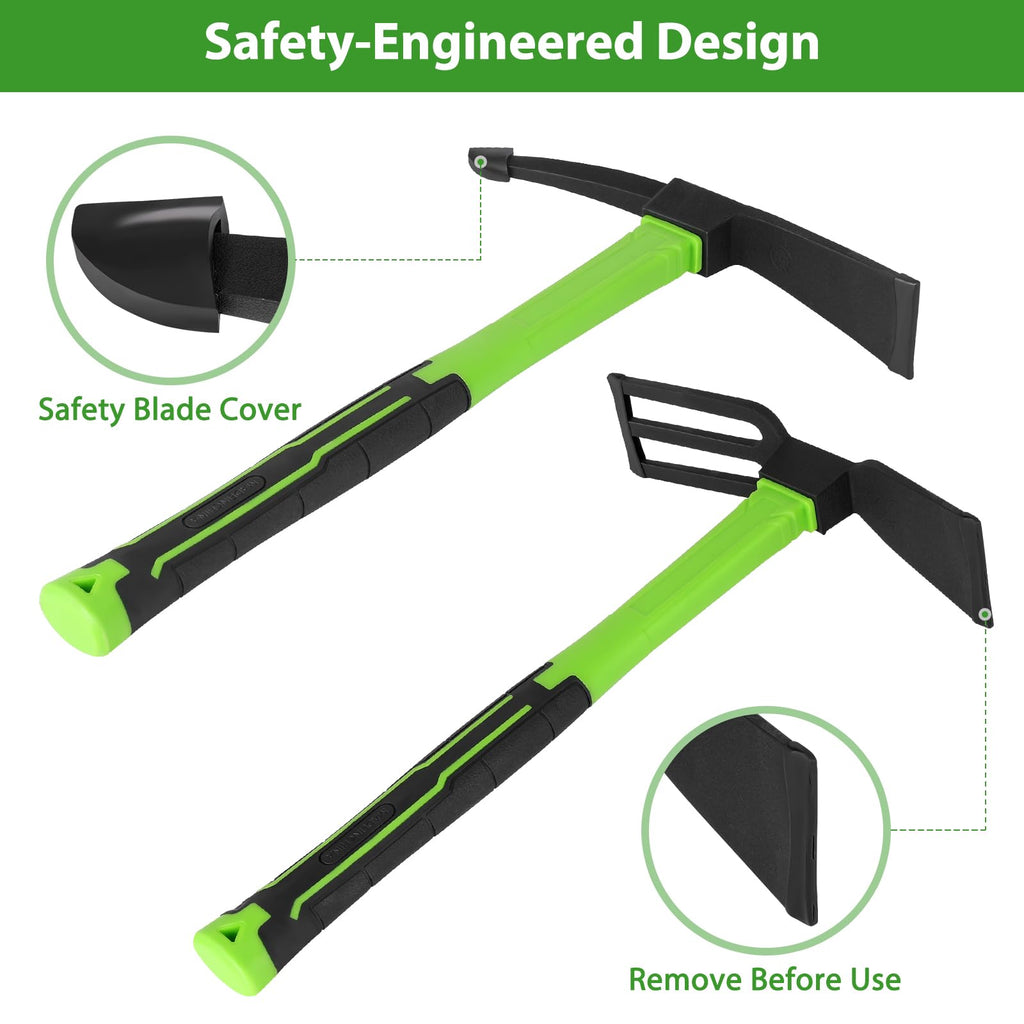 NAUKII 2pcs Garden Tools Comfortable Handle Hoes for Garden Work Carbon Steel Outdoor Tools