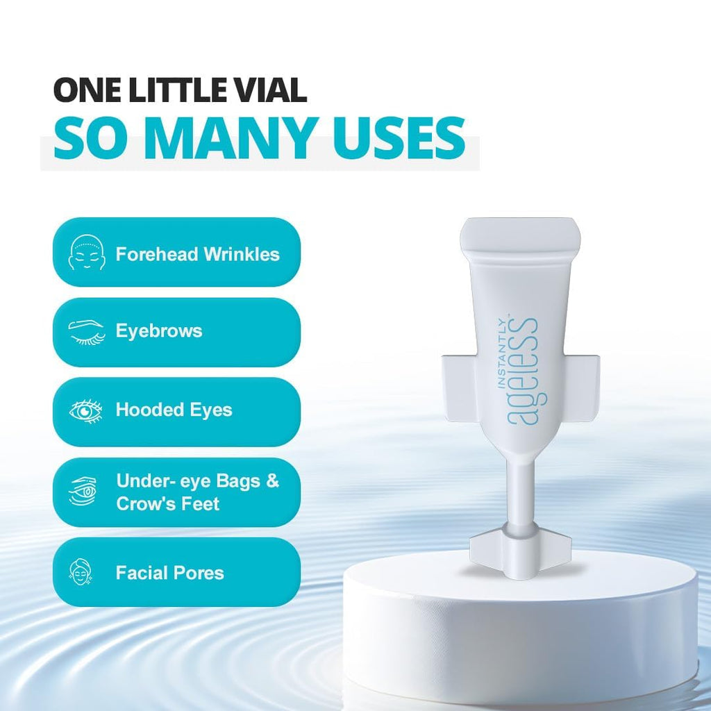 Instantly Ageless - Instant Face Lift Cream - Skin Care for Anti Aging Face Cream & Moisturizer with Vitamin C - Wrinkle Tightener - Instant Under Eye Bags Remover - Facelift in a Box of 25 Vials