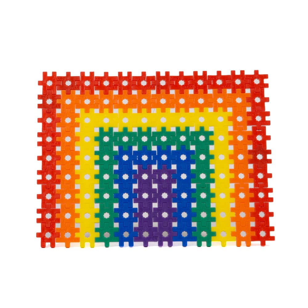 Incredibly Interconnectable Toys KADU Rainbow 250 Piece Set - STEM/STEAM Building + Construction Toy, for Open + Imaginative Play Ages 5+